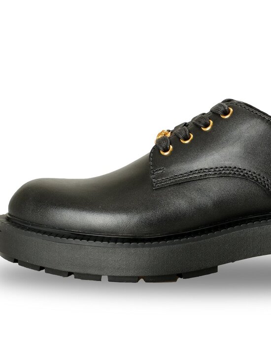 Versace Men\'s Black Leather Lace Up Derby Shoes US 11 IT 44 main image 7